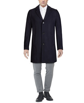 Men's Melton Classic-Fit Topcoat | Macy's