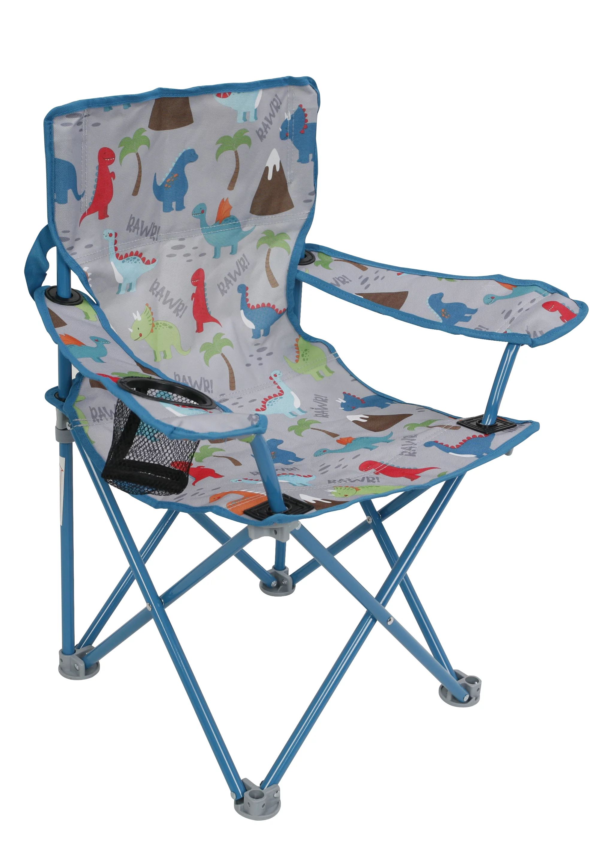 Crckt Folding Camp Chair for Kids with  Lock (125lb Capacity), Multi-Color Dino Print | Walmart (US)
