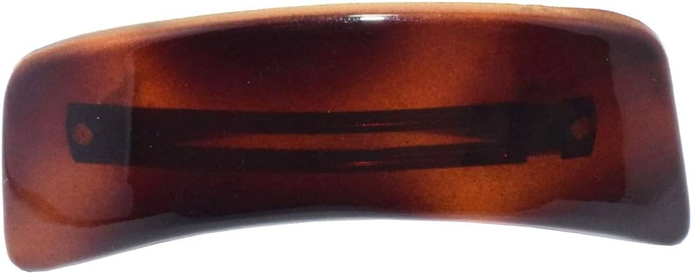 Parcelona French Curved Rectangle Tortoise Shell Brown Small 3\u201d Celluloid Non Slip Grip Hair... | Amazon (US)