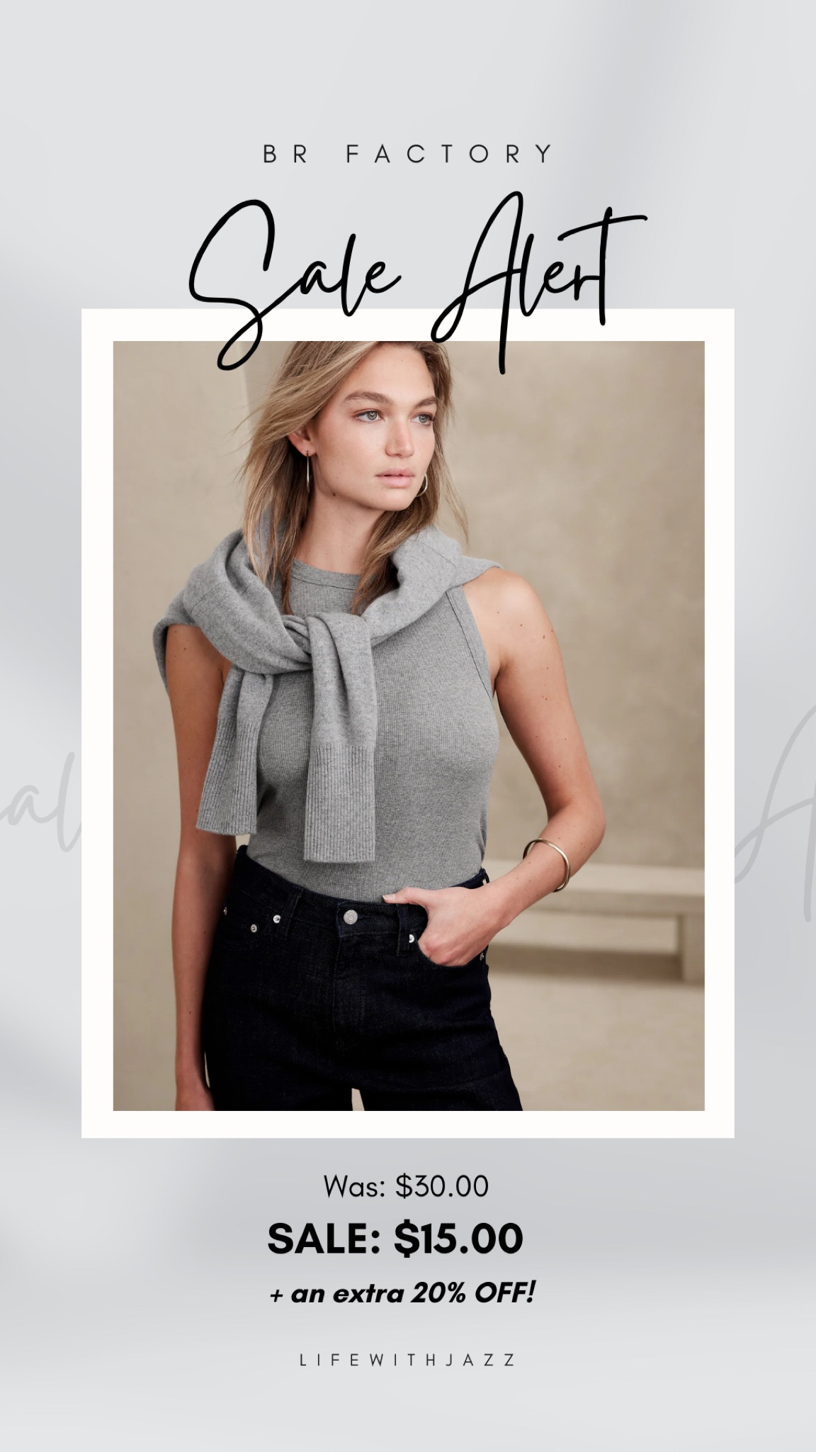 Take 50% off this tank at banana republic factory + an extra 20% off at checkout (under $15!!), this is a great staple item for your wardrobe - some colors are still fully stocked 

#LTKSeasonal #LTKSaleAlert