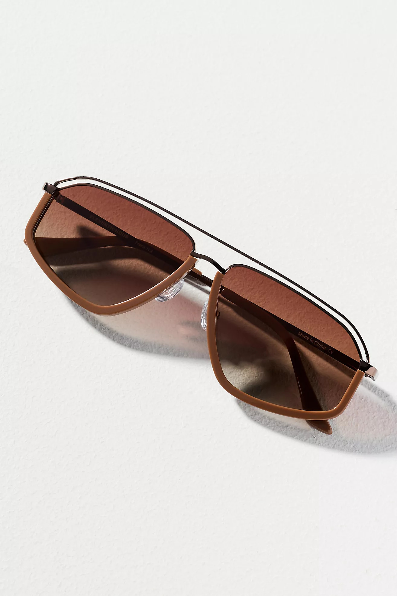 Eleventh Hour Polarized Metal Aviator Sunglasses | Anthropologie (US)