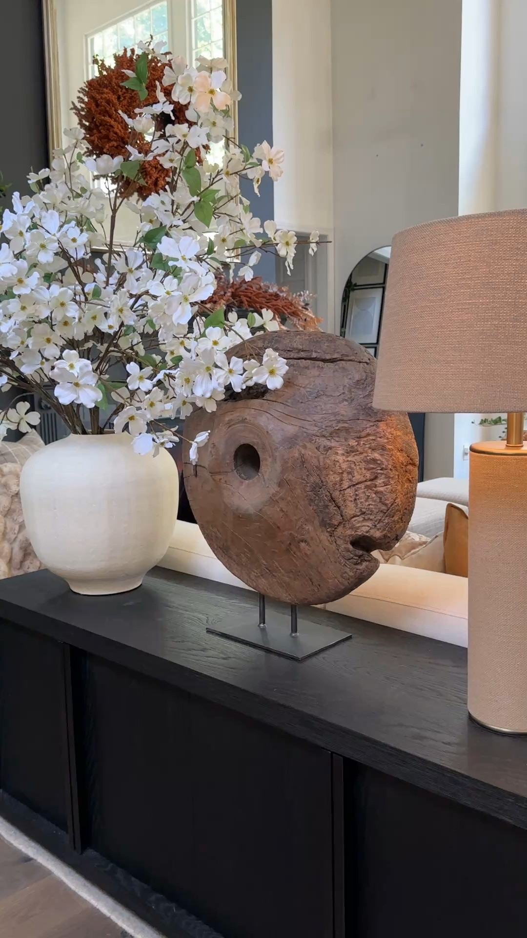OMG! There’s something about mixing the old with the new that makes a home feel collected rather than decorated. This piece is everything!!! 

The sculptural texture of this vintage wood piece paired with oversized florals, warm linen, and those deeper tones feels so perfectly transitional right now as we head into fall!!!

#LTKSeasonal #LTKHome #LTKSaleAlert