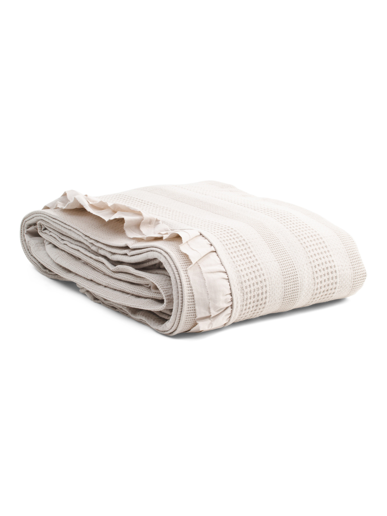 Made In Portugal Striped Chunky Waffle Knit Coverlet | Bed & Bath | Marshalls | Marshalls