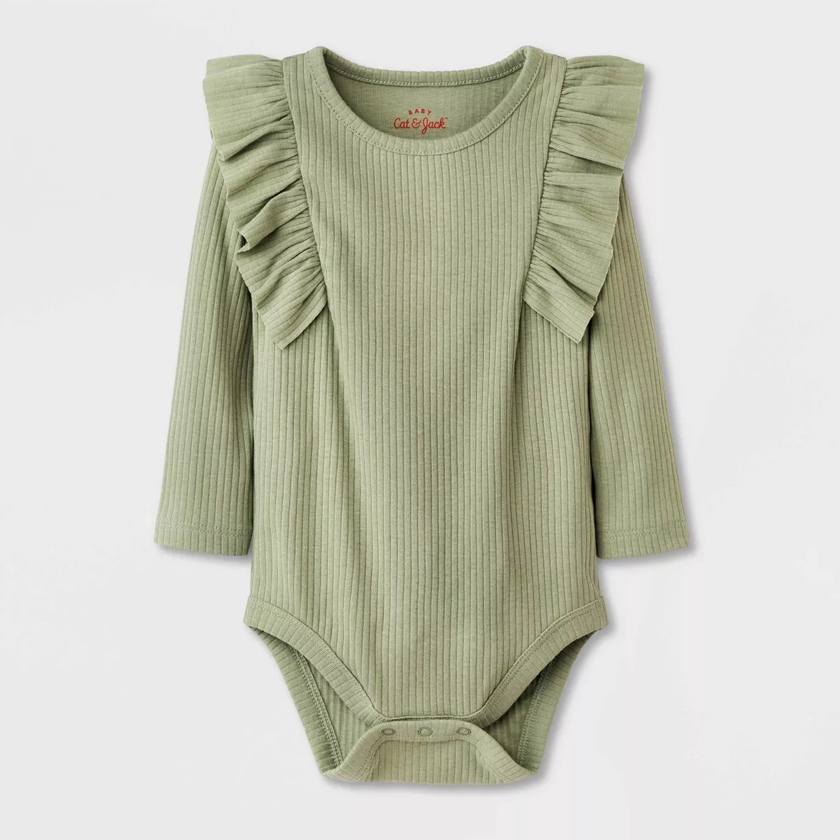 Baby Girls' Ribbed Ruffle Bodysuit - Cat & Jack™ | Target