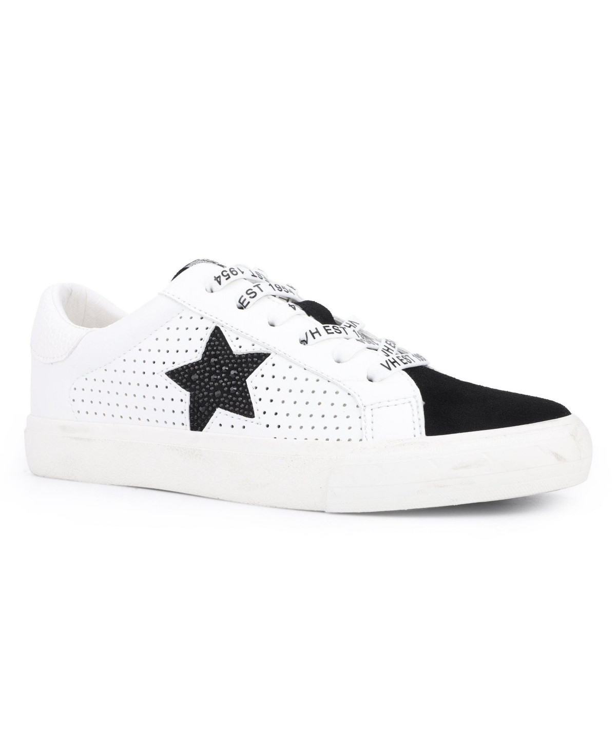 Grande - White Black Rhinestones Women's's Sneaker by - White | Macy's