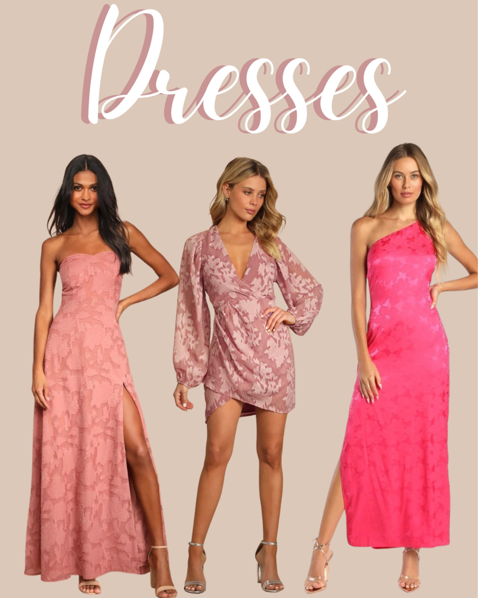 Dresses from Lulus 

| pink dress | valentines | valentines day | spring dress | floral print dress | dresses | dress | lulus | formal dress | prom dress | wedding guest dress | wedding guest | winter wedding | cocktail dress | long sleeve dress | green dress | mother of the bride dress | travel | cruise | vacation | dresses | dress | sequins | event dress | sequins | floral | velvet | ruffled | tiered | 
#dress #dresses #weddingguestdress #lulus

#LTKSeasonal #LTKunder100 #LTKwedding