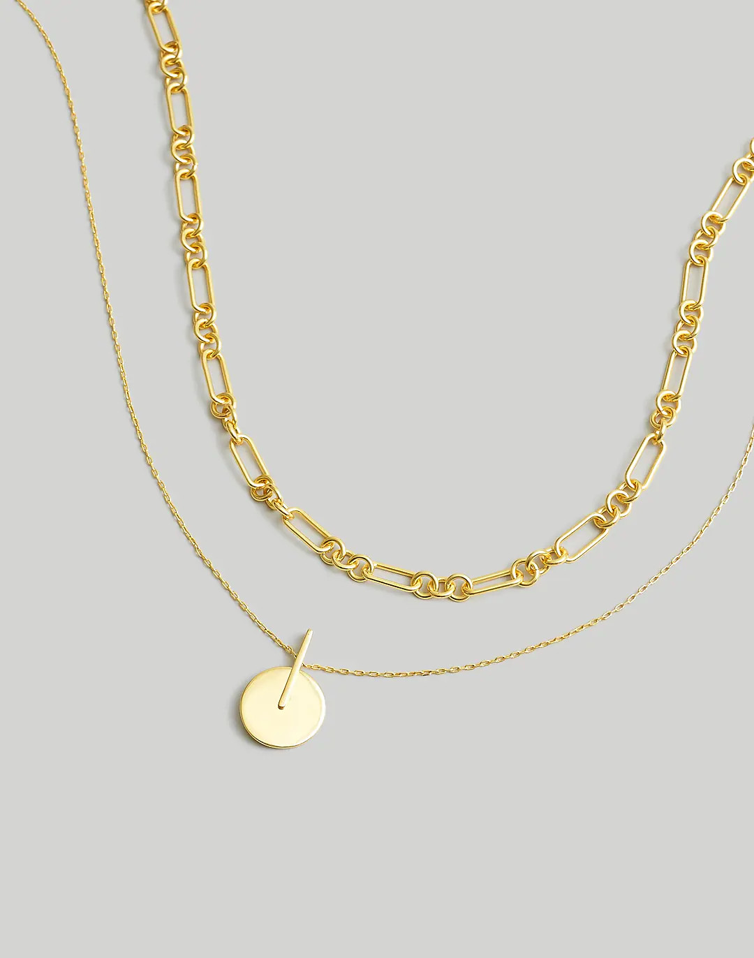 Two-Pack Geometric Lariat Necklace Set | Madewell