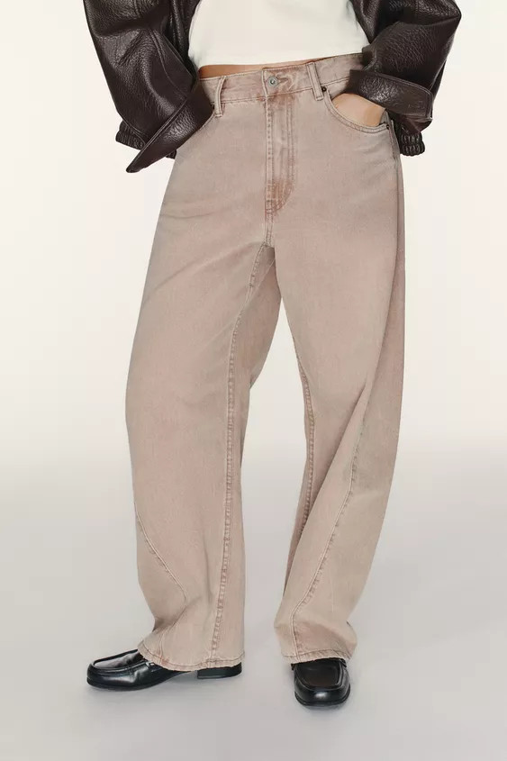 TRF MID-RISE BAGGY BALLOON JEANS | Zara US