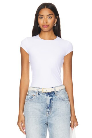 Commando Classic Cap Sleeve Bodysuit in White from Revolve.com | Revolve Clothing (Global)