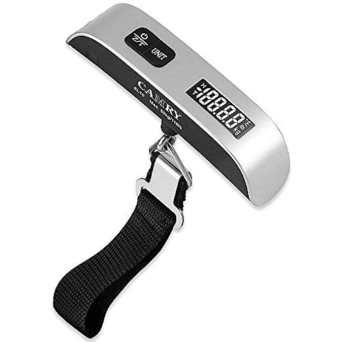 Camry 110 Lbs Luggage Scale with Temperature Sensor and Tare Function Gift For Traveler, Silver, One | Amazon (US)