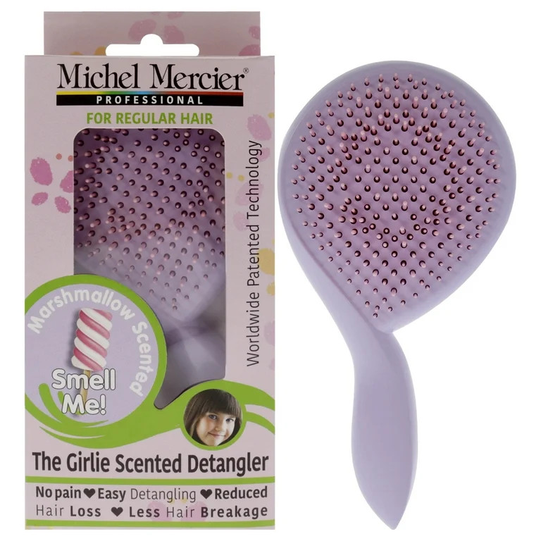 Michel Mercier The Girlie Scented Detangler Brush Marshmallow Normal Hair - Purple , 1 Pc Hair Br... | Walmart (US)