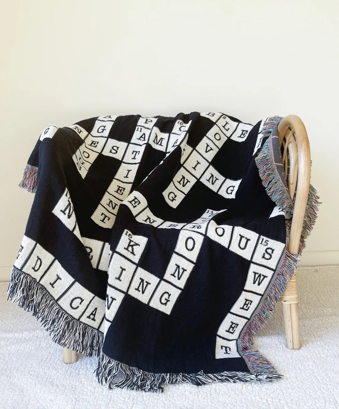 Personalized Crossword Blanket, Custom Puzzle Xmas Gift for Dad or Mom, Unique Crossword Game Thr... | Etsy (US)