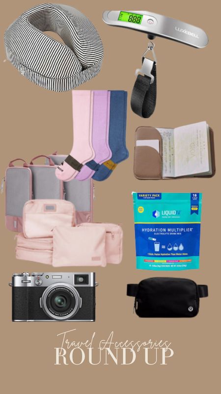 Travel Accessories for your next flight. I’m don’t think I can survive without my packing cubes and liquid IV at this point. #traveltips #flightessentials 