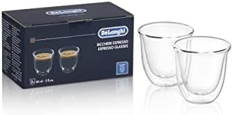 De'Longhi DeLonghi Double Walled Thermo Espresso Glasses, Set of 2, Regular, Clear | Amazon (US)
