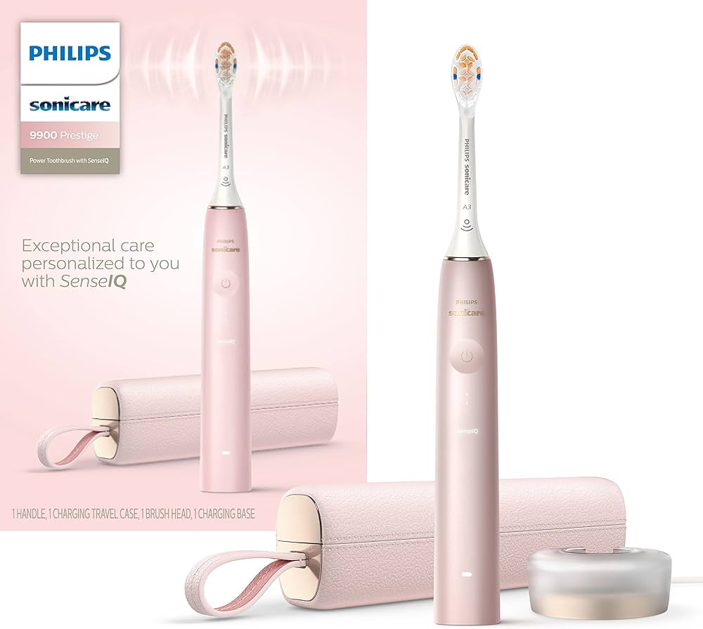 Philips Sonicare 9900 Prestige Rechargeable Electric Power Toothbrush with SenseIQ, Pink, HX9990/... | Amazon (US)