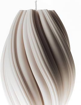 LAWA Swirl Candle - Large Beautiful Handmade Pillar Scented Soy Wax Twirl Candle Elegant Bubble A... | Amazon (US)
