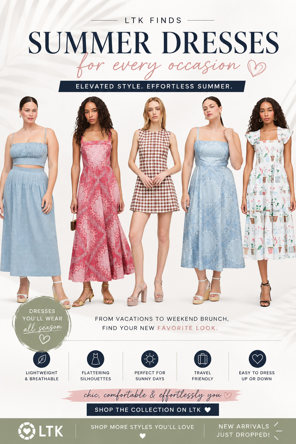 The prettiest summer dresses just dropped ☀️🤍

From breezy gingham sets to feminine florals and easy midi dresses, these are the kinds of pieces you’ll wear ALL season long ✨

Perfect for:
✔️ Summer vacations
✔️ Weekend brunch
✔️ Bridal showers
✔️ Patio dinners
✔️ Everyday elevated style

I’m loving the soft pastel tones, flattering silhouettes, and effortless “put together” feel of these looks 💫

Shop all my favorite summer dress finds now on my LTK!

#LTKStyle #SummerDresses #LTKFinds #VacationStyle #BrunchOutfit #FeminineStyle #MidiDress #SummerFashion #StyleInspo #EverydayStyle #VacationOutfits #GinghamDress #EffortlessStyle #FashionFinds #LTKFashion
 

 