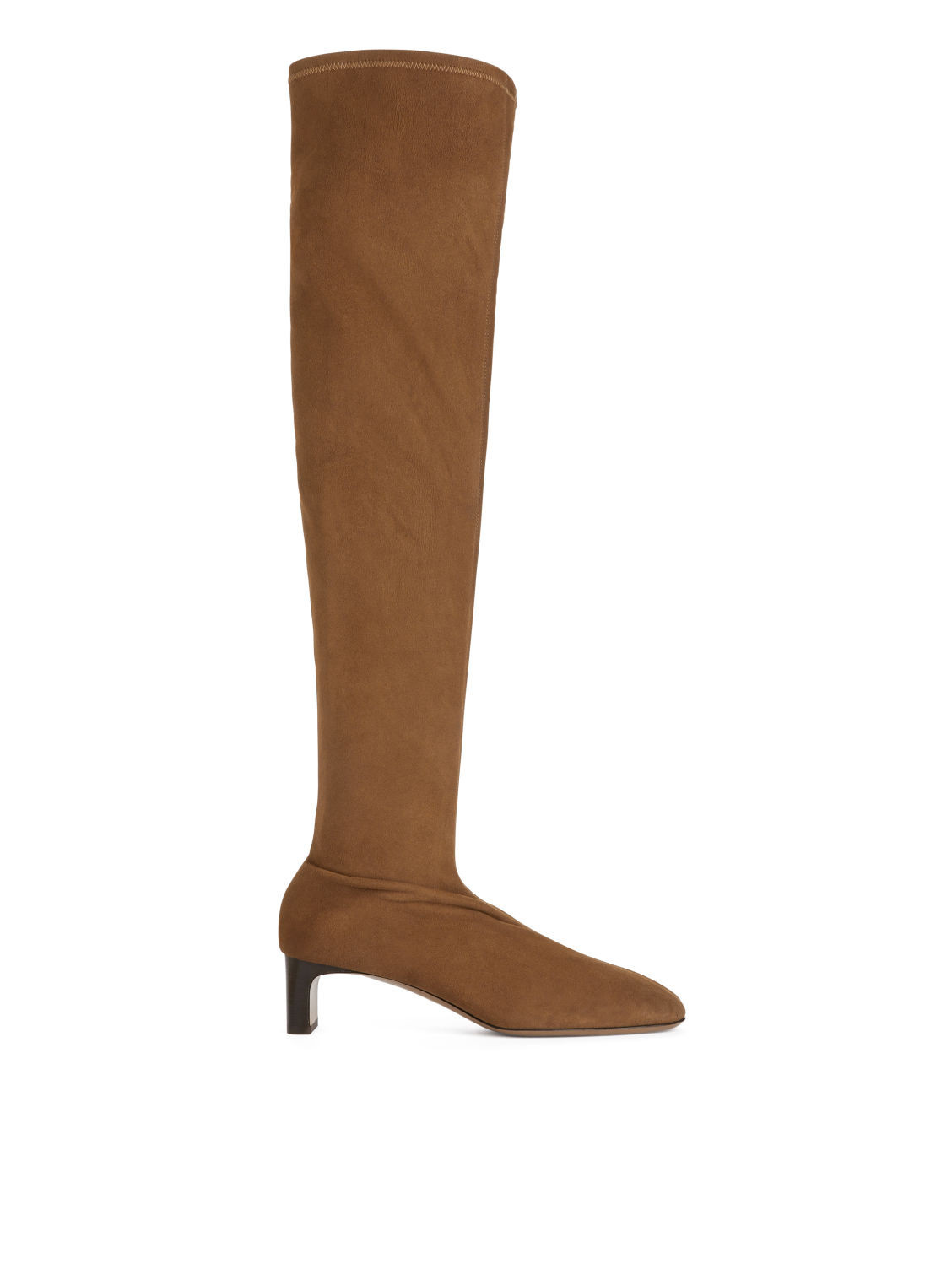 Suede Over Knee Boots - Beige | ARKET (US&UK)