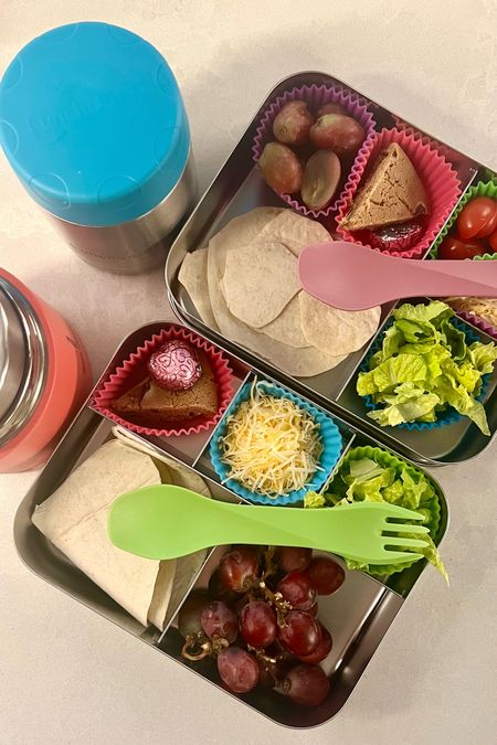 Eden picked out the lunch recipe for the week! DIY tacos. 