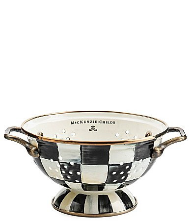 MacKenzie-Childs Check Enamel Colander - Small | Dillard's
