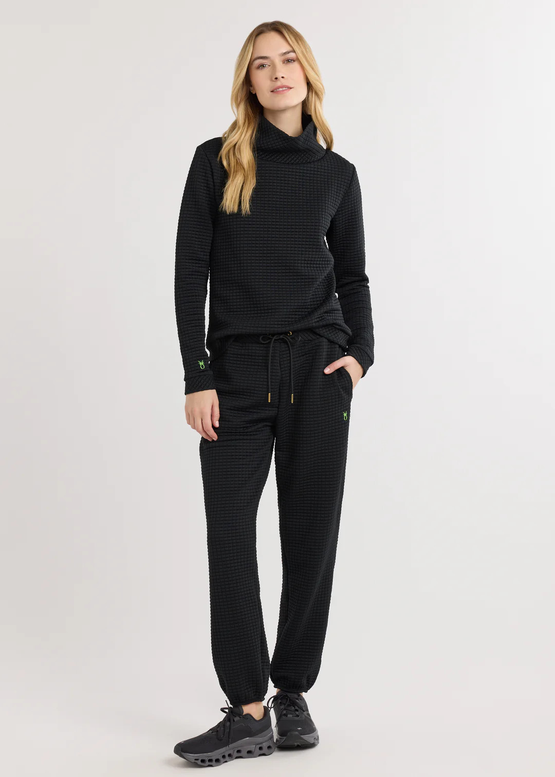 Twilight Joggers in Waffle (Black) | Dudley Stephens