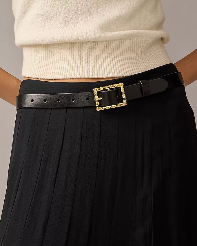 J.Crew: Classic Belt In Italian Leather For Women