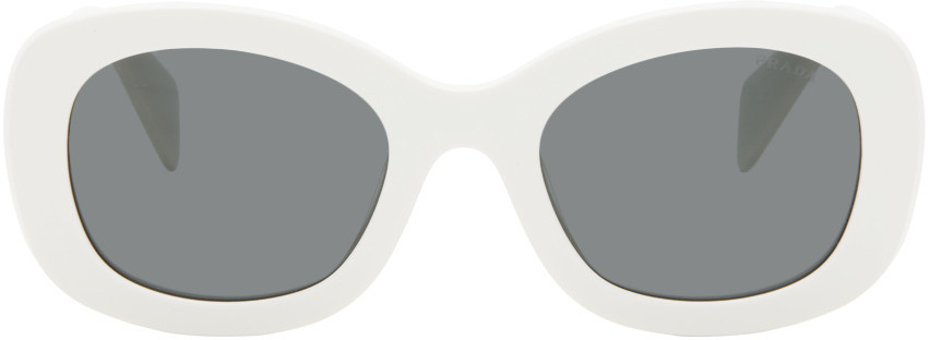 Prada Eyewear White Round Sunglasses | SSENSE