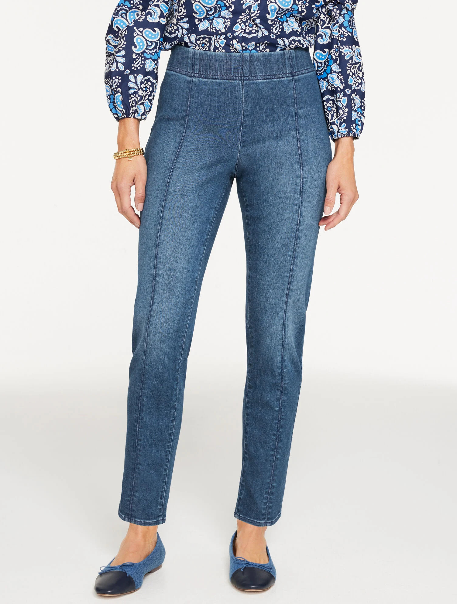 Slim Ankle Pull-On Travel Jeans - Noho Wash | Talbots