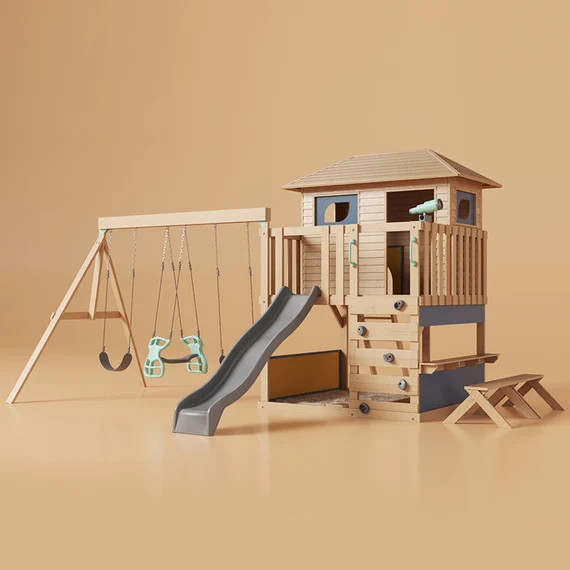 Spimbey Swing set deluxe + Play deck XXL + Play house grande | Etsy (US)