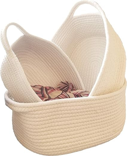 REM Concepts Woven Baskets, Cotton Rope Organizers and Storage Baskets with Handles - Set of 3 in... | Amazon (US)