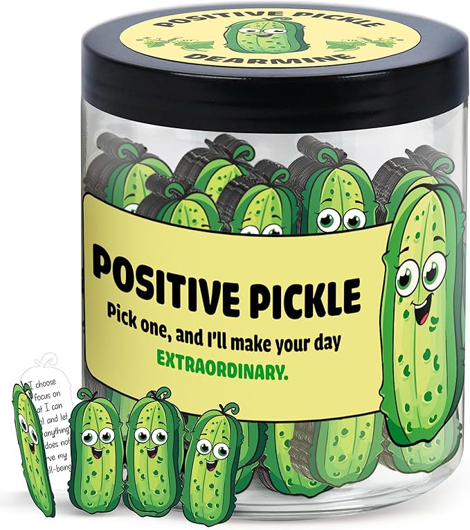 60 Positive Pickle Cards Jar, Stocking Stuffers, Xmas Christmas White Elephant Gifts for Teenage,... | Amazon (US)