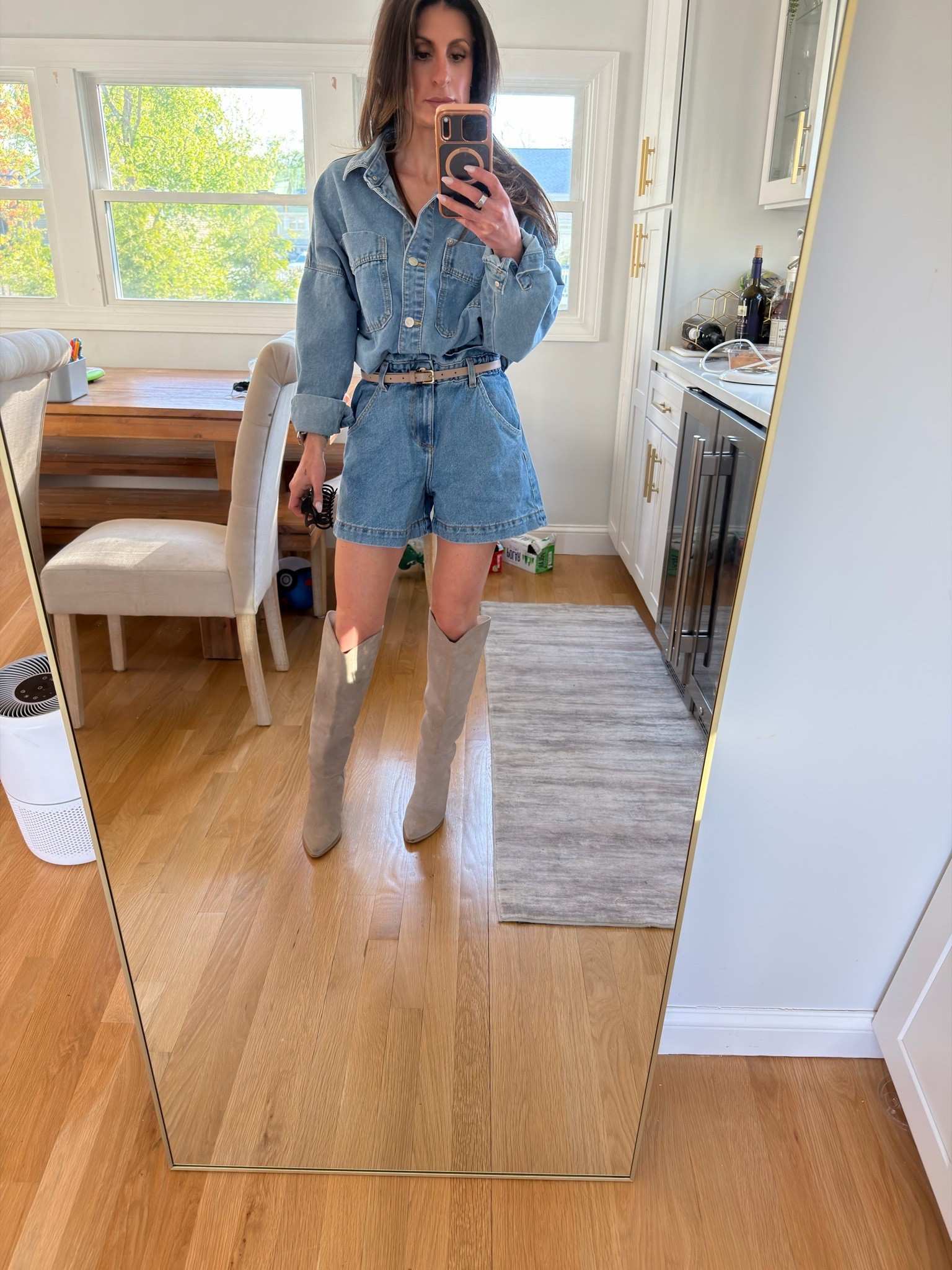 Loving denim on denim looks! These @Zara denim shorts are so comfy and matched perfectly with this denim top. I will link similar items because I don’t have exact links!

#LTKootd #LTKPetite #LTKgrwm