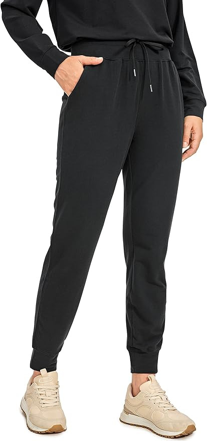 CRZ YOGA Womens Sweatpants - Lightweight Cotton Joggers with Pockets High Waisted Super Soft Work... | Amazon (US)