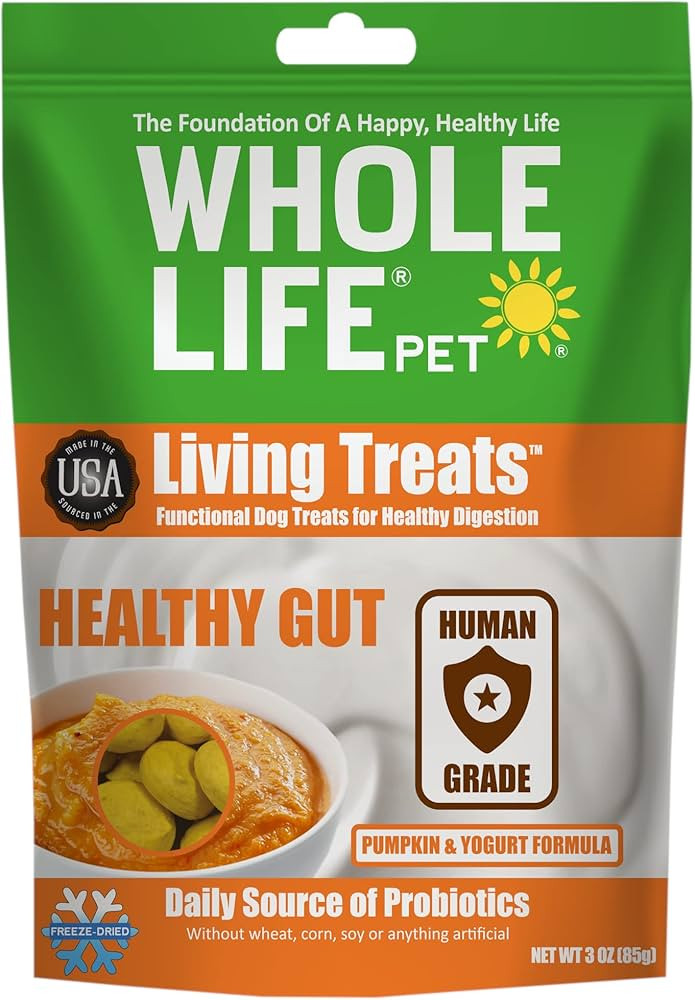 Whole Life Pet Human Grade Probiotic Dog Treats - Pumpkin & Yogurt – Easy Digestion, Firmer Sto... | Amazon (US)