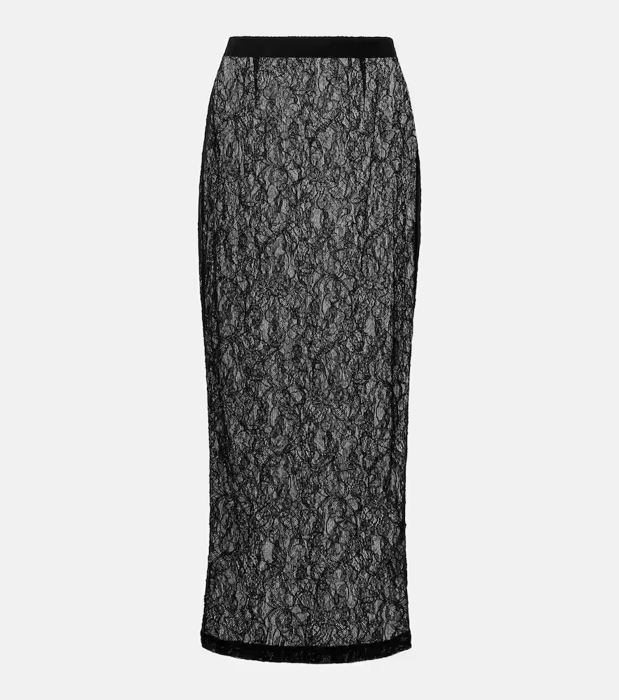 Wardrobe.NYC Sheer lace midi skirt | Mytheresa (US/CA)