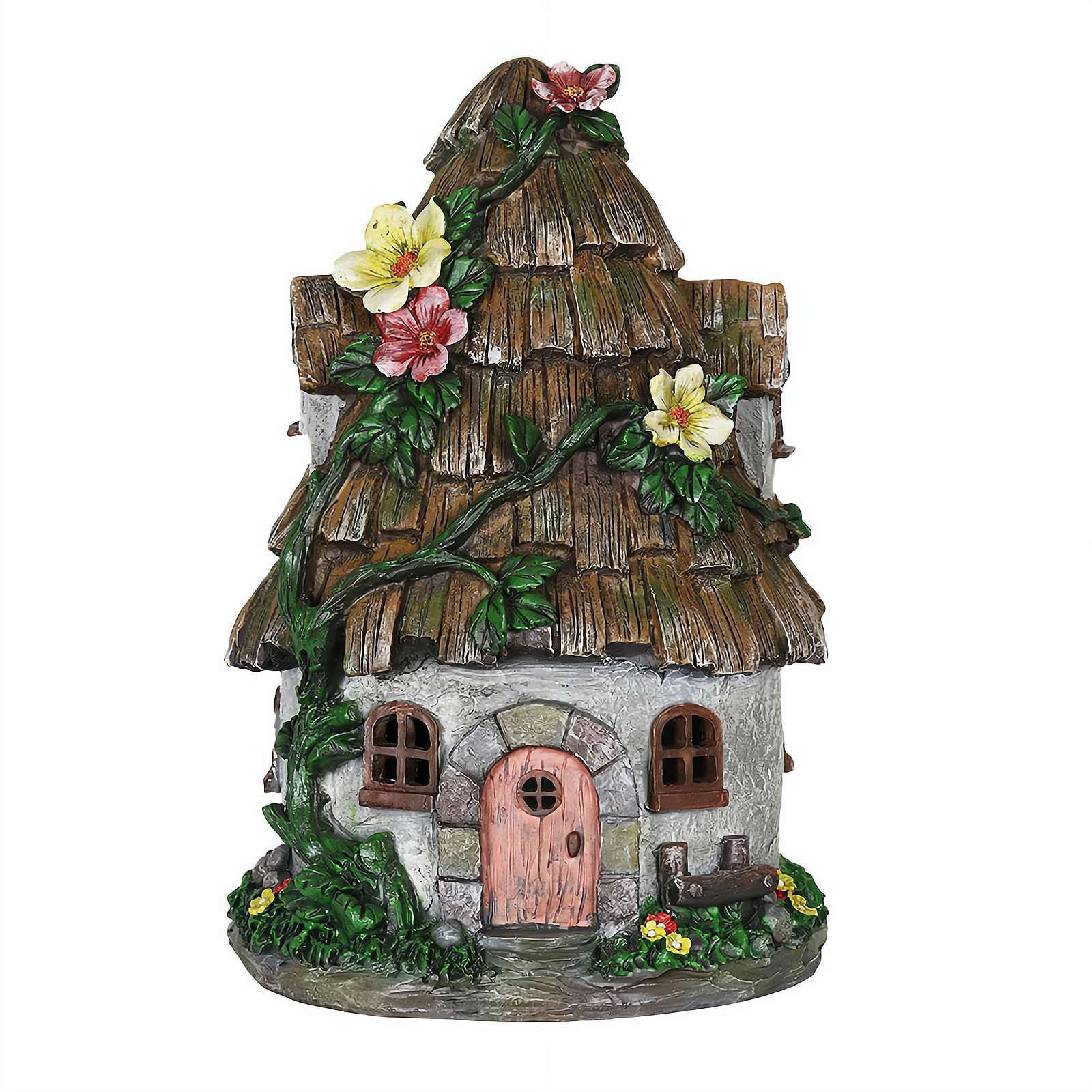 Fairy Garden Houses,Artificial Wood Statues Fairy Garden House,Magical Fairy Garden for Kids Room... | Walmart (US)