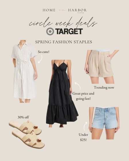 Spring staples on sale for Target Circle Week! Spring dresses, shorts, sandals 

#LTKxTarget #LTKstyletip #LTKsalealert