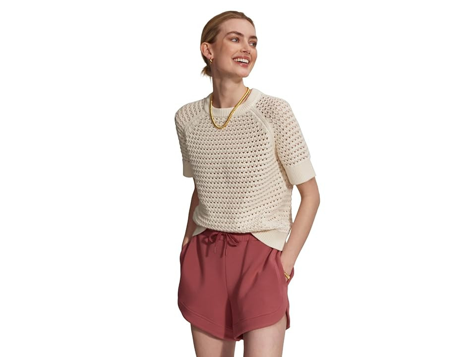 Varley Alva Knit Women's Sweatshirt Egret : LG, Cotton | Zappos