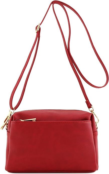 Triple Zip Small Crossbody Bag | Amazon (US)