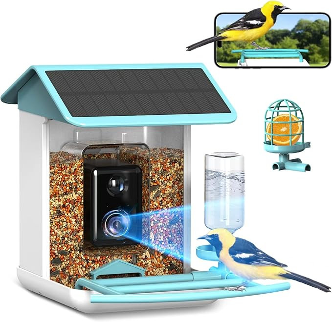 Smart Bird Feeder with Camera, Free AI Forever for 11,000+ Bird Species, 64G TF Card & 1080P HD, ... | Amazon (US)
