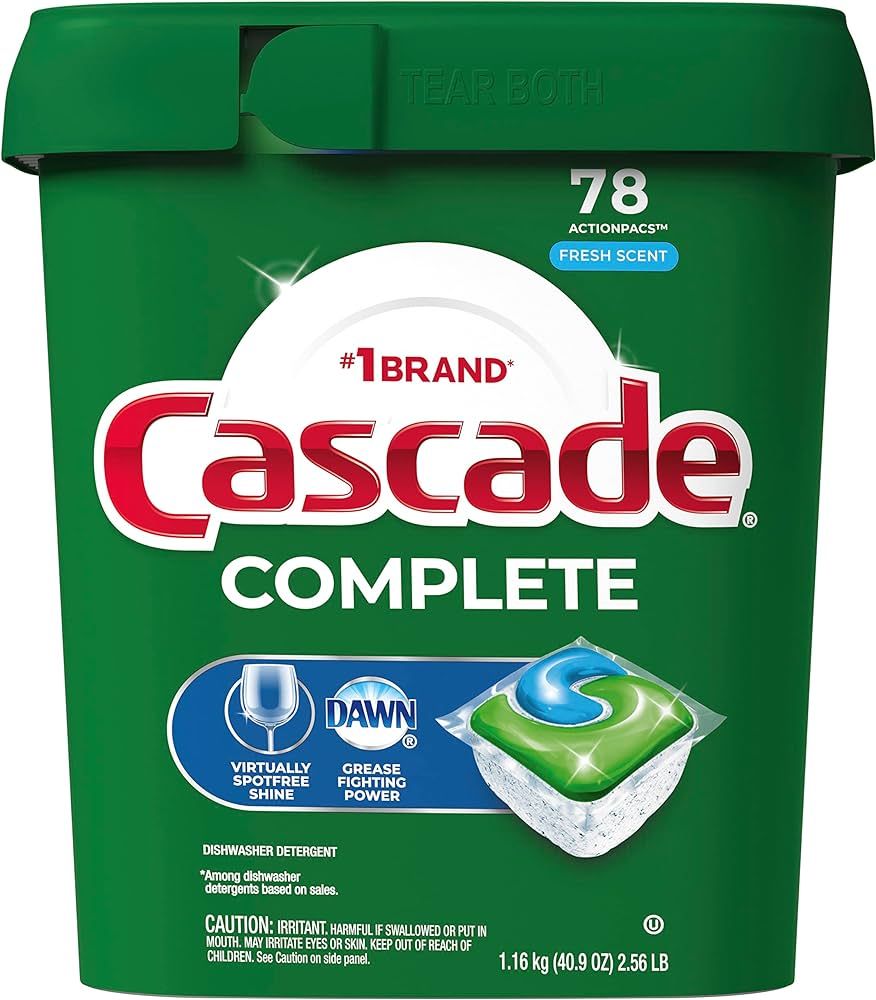 Cascade Complete Dishwasher Pods, Dishwasher tabs, Dish Washing Pods for Dishwasher, Dishwasher t... | Amazon (US)