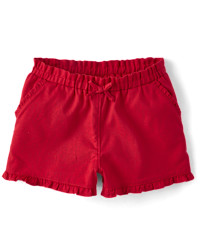 Girls Ruffle Pull On Shorts - Little Essentials - RED | Gymboree | Gymboree