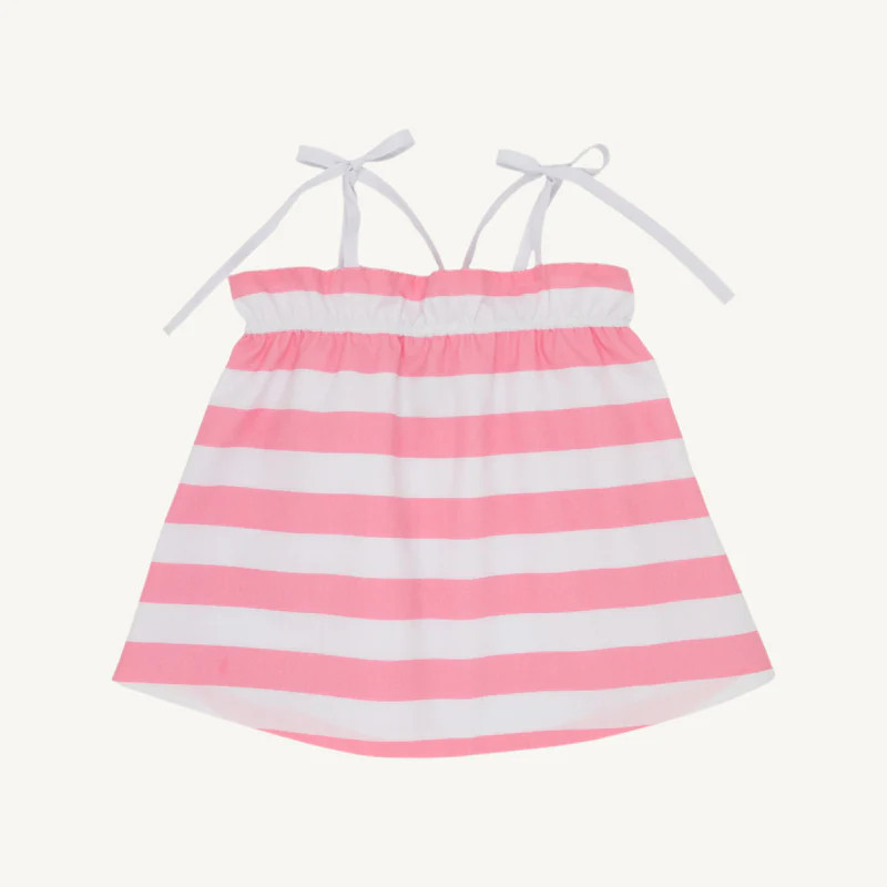 Lainey's Little Top - Hamptons Hot Pink Stripe | The Beaufort Bonnet Company