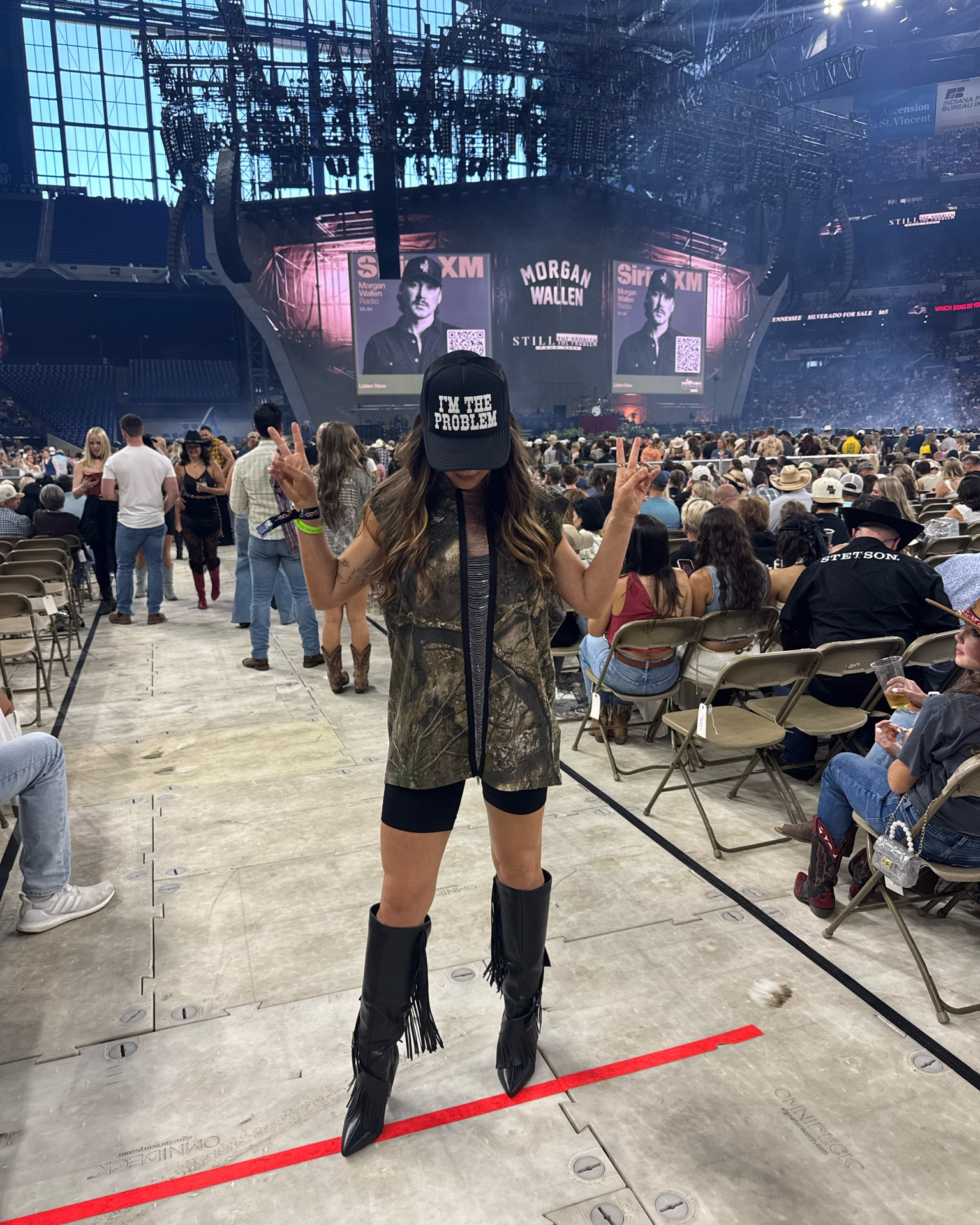 Concert fit from Morgan Wallen’s show last night in Indy 🤘

Re-purposed camo top is from Trendy and Tipsy (not on LTK, yet… I’m hoping they are soon 😉). 
Found this trucker hat on TT shop which I also can’t tag lol 

Buttttt I’m wearing my @Shapermint romper underneath my camo as the base for this outfit :) 
I get so much wear out of this piece and it was perfect for a concert too! 💕

#LTKootd #LTKSaleAlert #LTKSeasonal