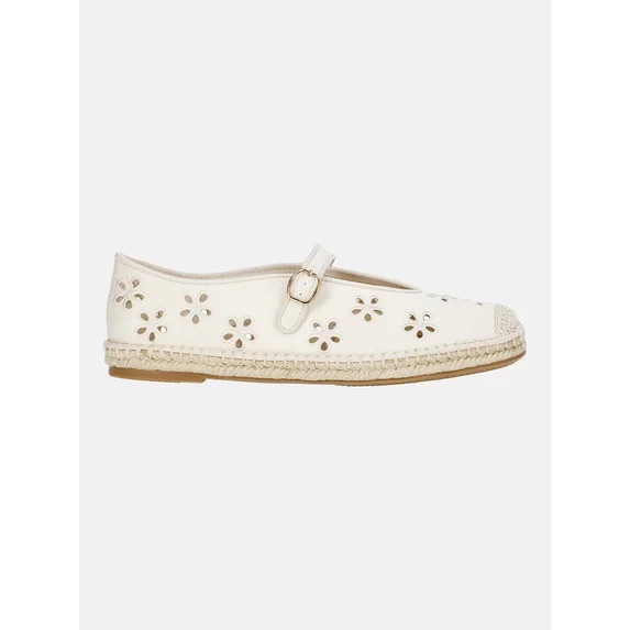 Free Assembly Women's Floral Cut Out Mary Jane Espadrilles | Walmart (US)