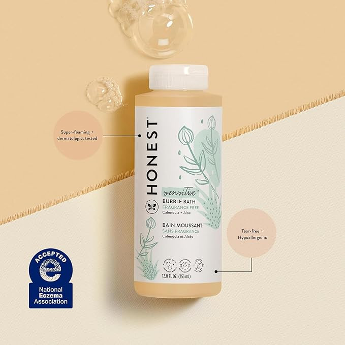 The Honest Company Foaming Bubble Bath Gentle for Baby Naturally Derived Tear-free Hypoallergenic... | Amazon (US)