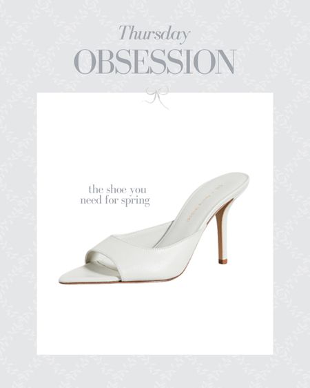 Thursday obsession! The it shoe for spring. A perfect shade of white that will make it go with almost every outfit 

Bridal heels
Spring shoes 
Work wear 

#LTKSeasonal #LTKFind #LTKshoecrush