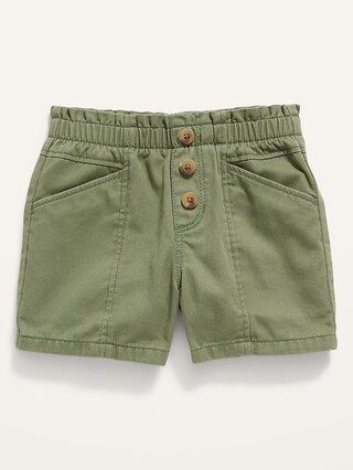 Paperbag-Waist Pull-On Utility Shorts for Toddler Girls | Old Navy (US)
