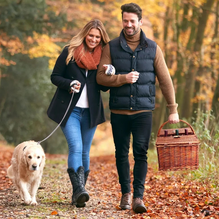 Juvale Wicker Picnic Basket for 4 with Utensils, Glasses, and Insulated Cooler Bag - Luxury Campi... | Walmart (US)