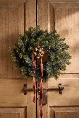 Outdoor Faux Greenery Wreath | Anthropologie (US)
